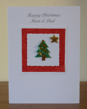 Christmas Card- Tree and gold star