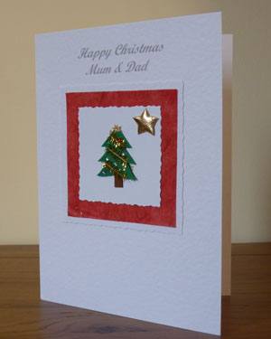 Christmas Card - Tree and gold star