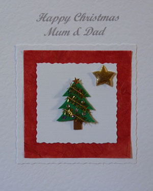 Christmas Card - Tree and gold star